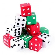 Dice Set Assorted Colours (Pack of 12)